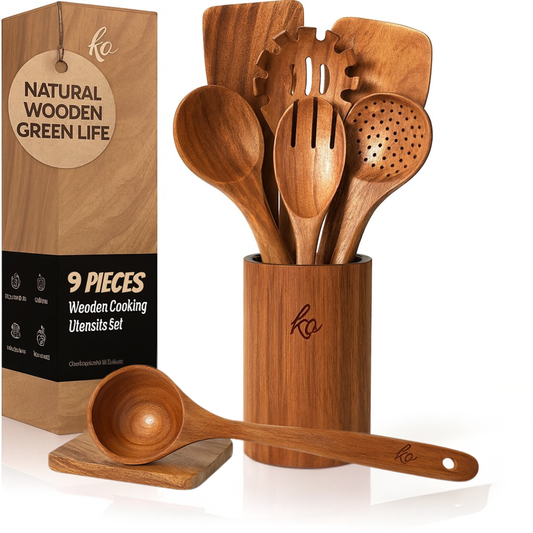 Kocine" Natural Wood Kitchenware